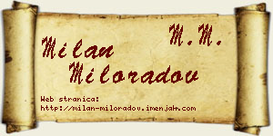 Milan Miloradov vizit kartica